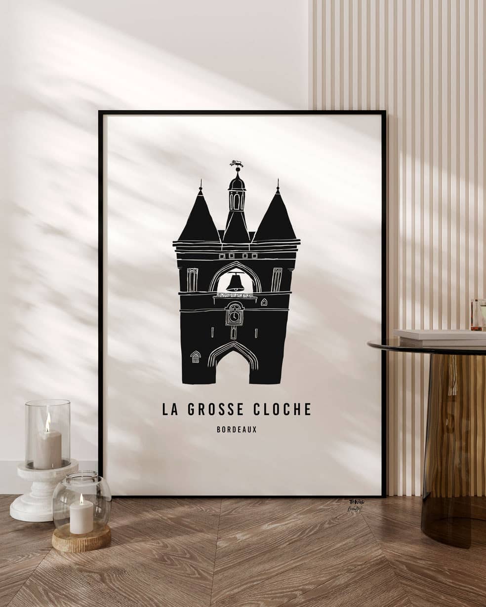 AFFICHE La Grosse Cloche, Bordeaux. Posters & cadeaux uniques.