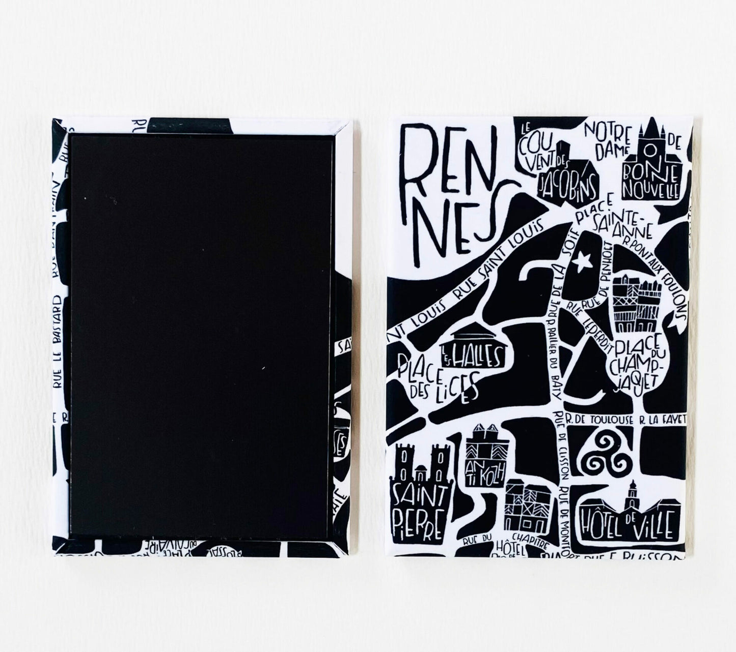 Magnet / Aimant décoratif pour frigo - Ville de Rennes - Tokiko