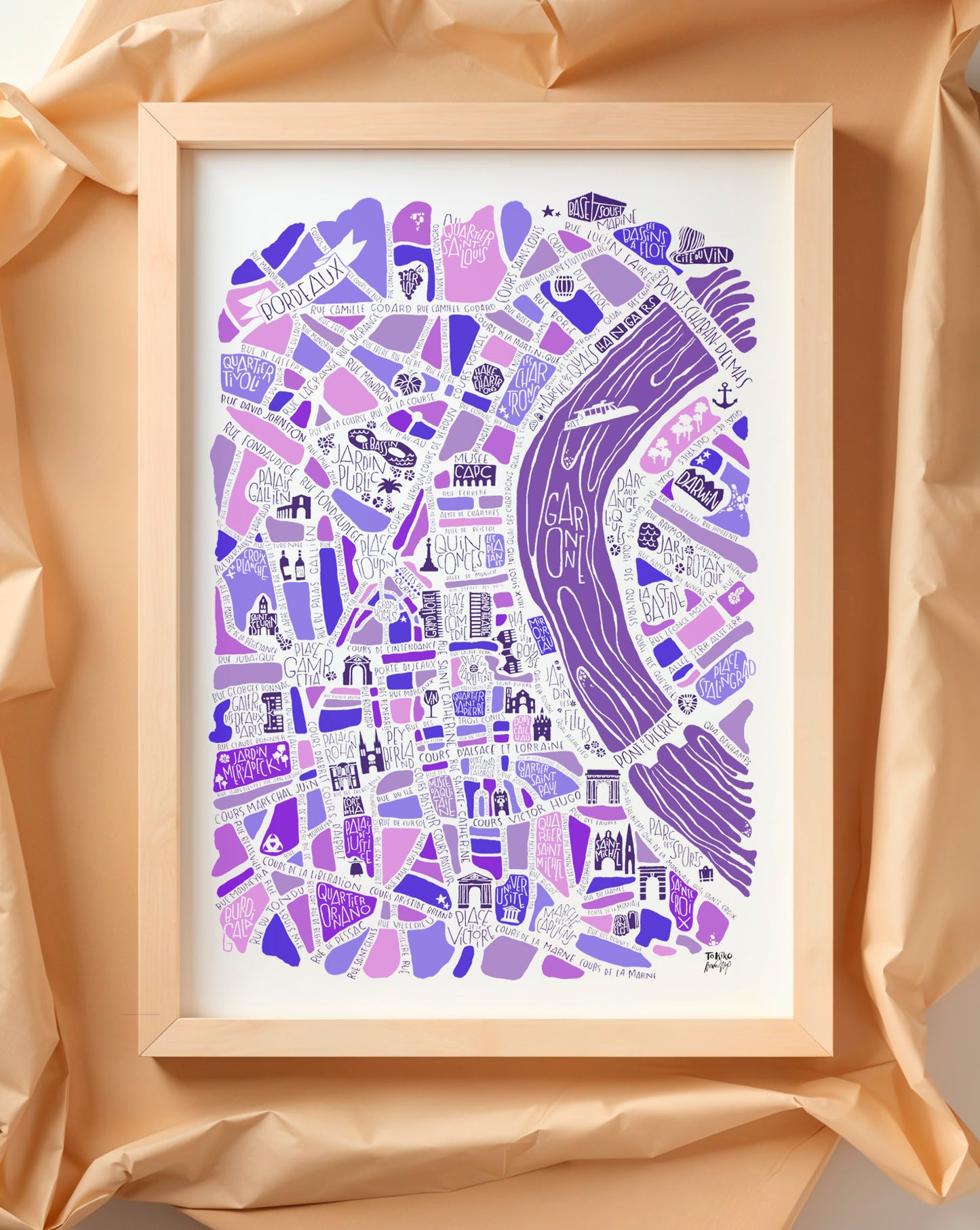 Poster "Bordeaux mauve"