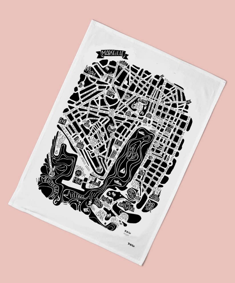 torchon de la ville de Marseille par Tokiko