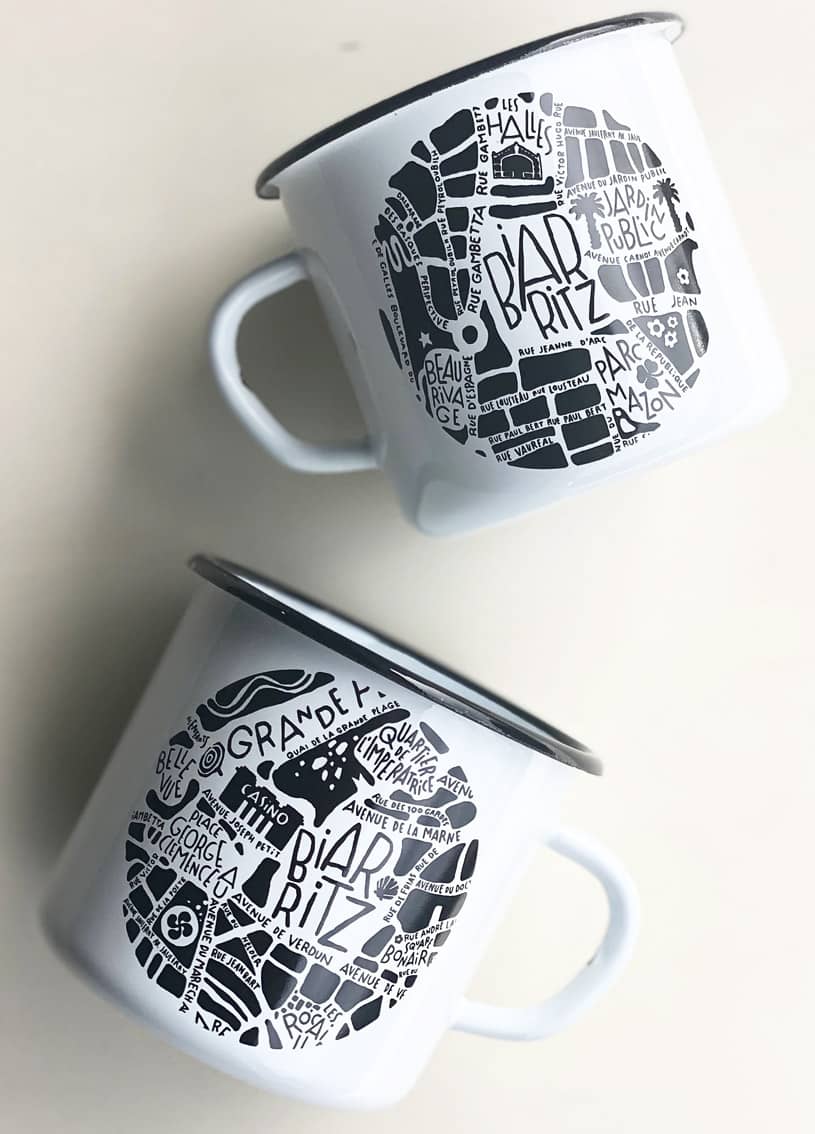 Mug émaillé de Biarritz. Tokiko