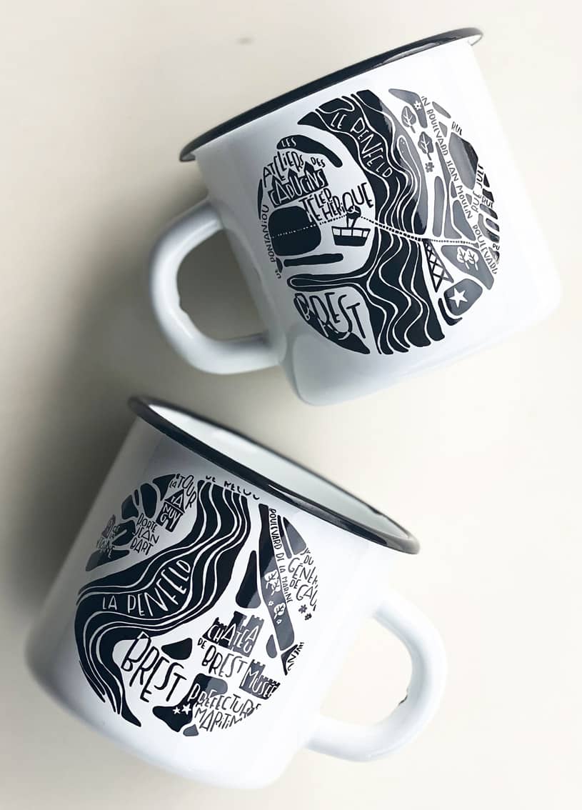 Mug émaillé de Brest par Tokiko