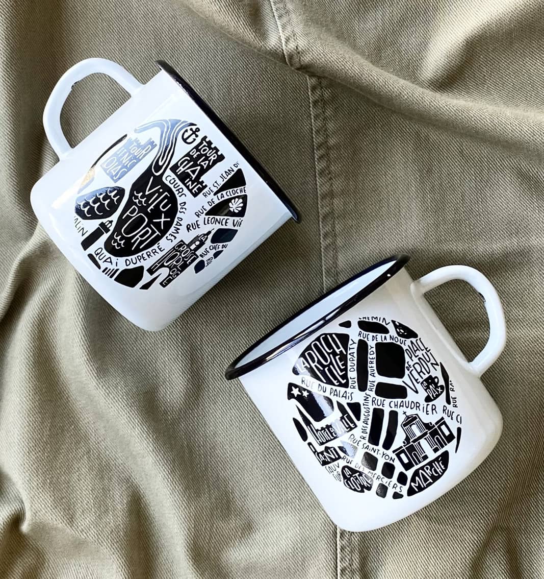 Mug émaillé La Rochelle par Tokiko