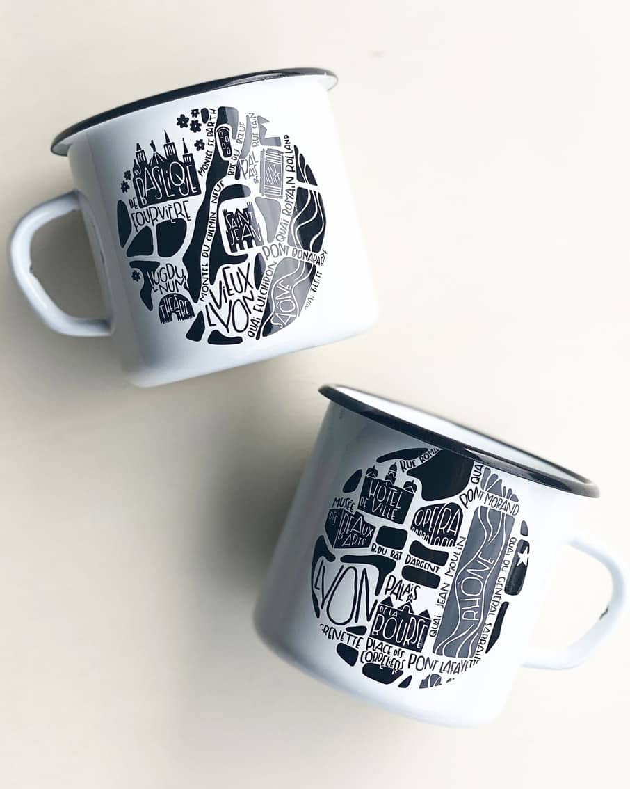 Mug émaillé Lyon de Tokiko
