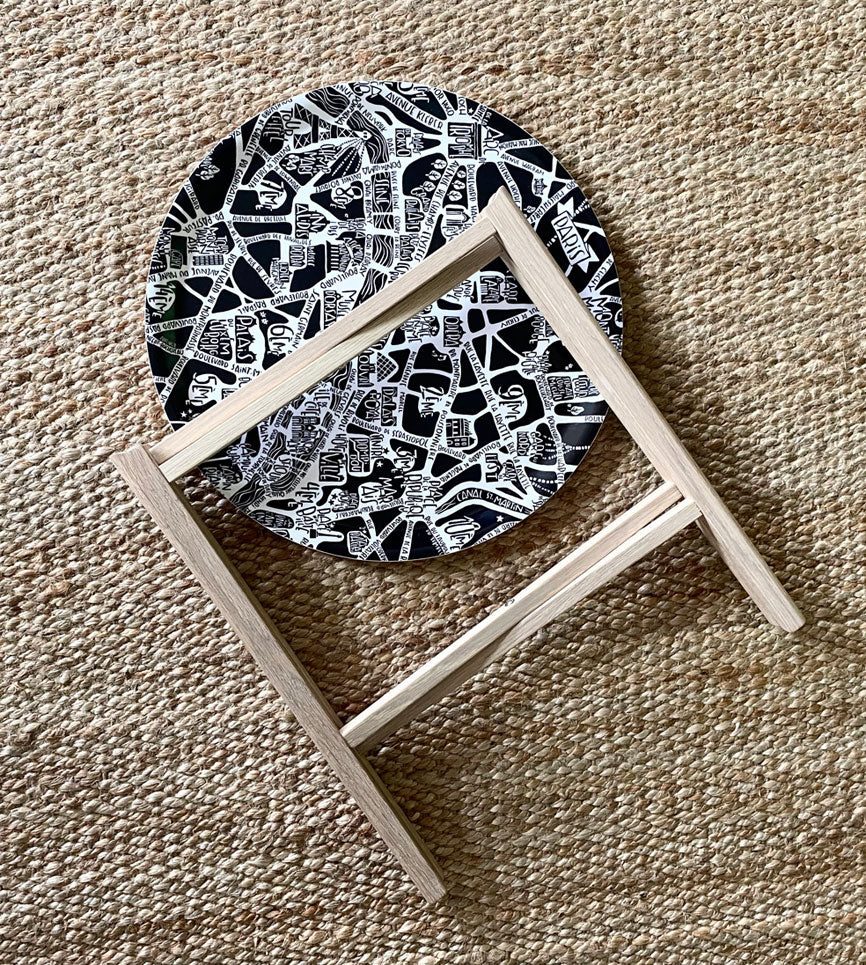 Pied en bois pour plateaux - Tokiko, l'Art du Plan de Ville