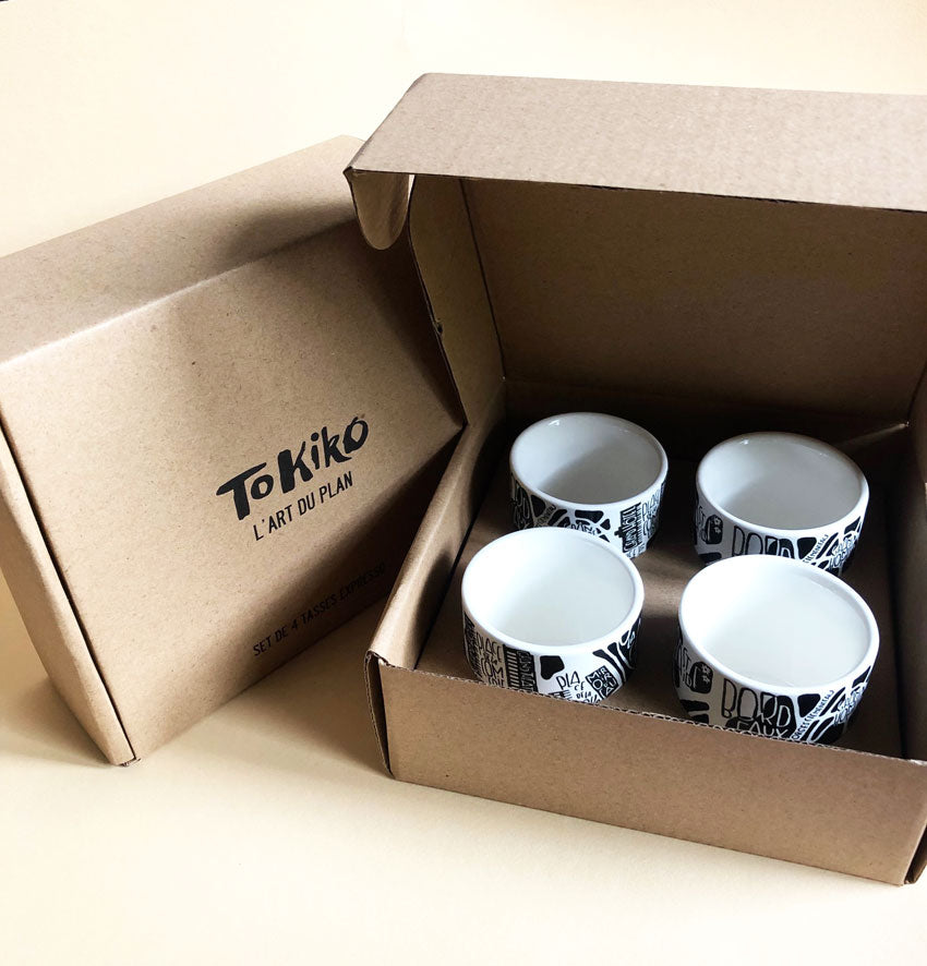 Tasses expresso café - Tokiko, l'Art du Plan de Ville