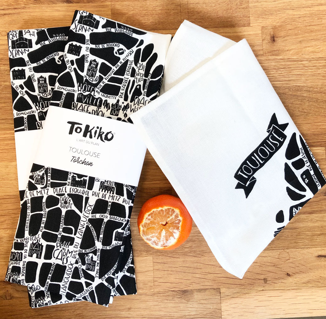 Torchon Toulouse - Tokiko, l'Art du Plan de Ville