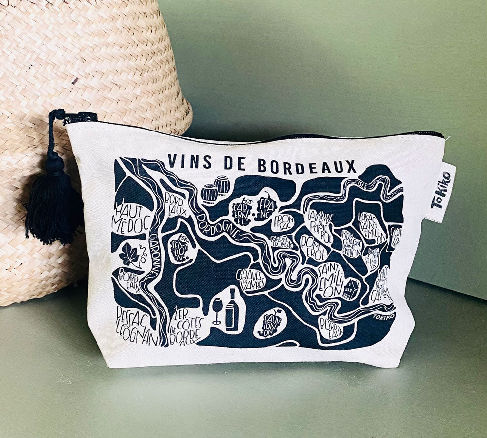 Pochette Vins de Bordeaux - Trousse Vins de Bordeaux - Tokiko, l'Art du Plan