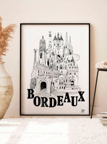 Poster affiche Bordeaux, Tokiko