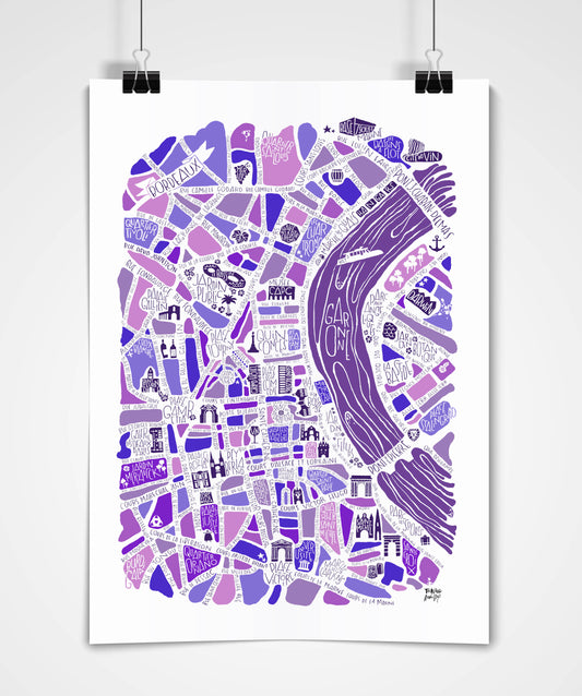 Poster "Bordeaux mauve"