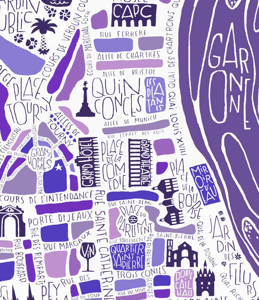 Poster "Bordeaux mauve"