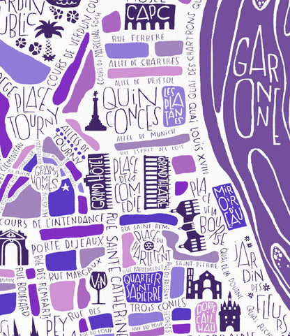 Poster "Bordeaux mauve"