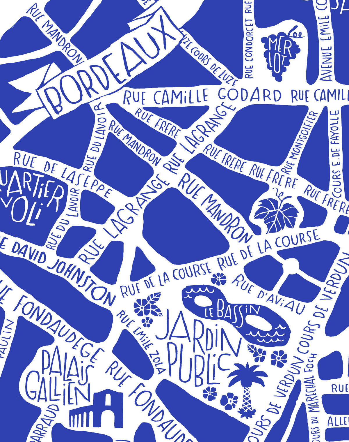 POSTER "Bordeaux" Bleu