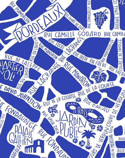 POSTER "Bordeaux" Bleu