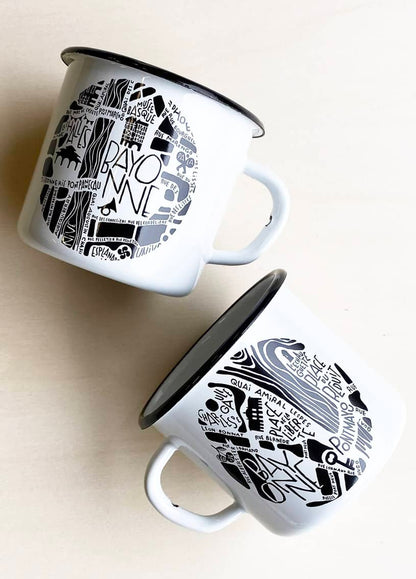 Mug Plan de Bayonne par Tokiko