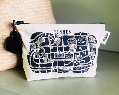 Pochette Rennes - Trousse Rennes - Tokiko, l'Art du Plan