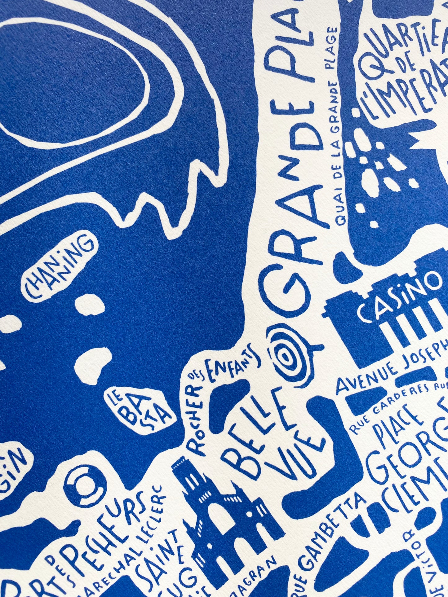 POSTER "Biarritz bleu"