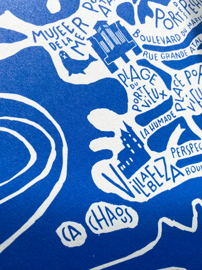 POSTER "Biarritz bleu"