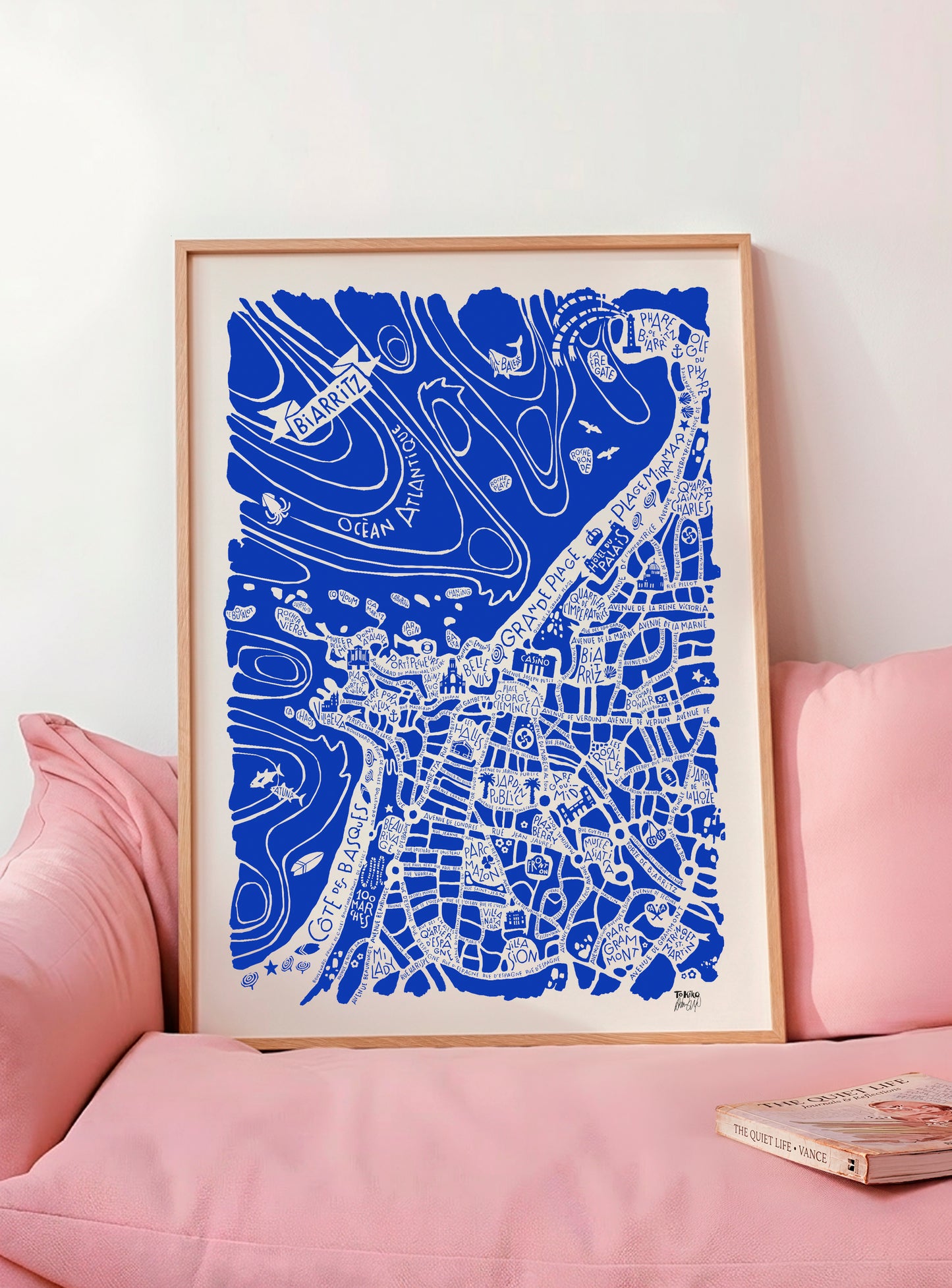 POSTER "Biarritz bleu"