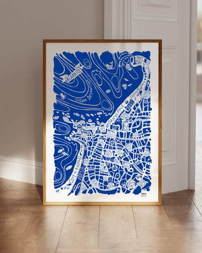 POSTER "Biarritz bleu"