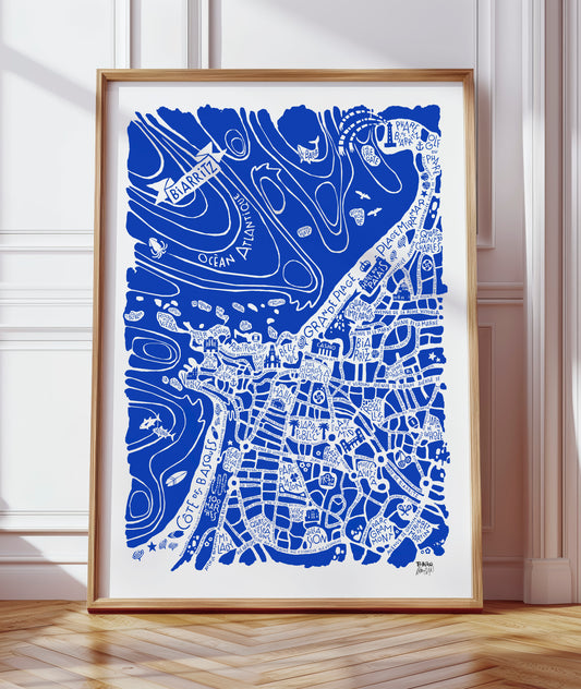 POSTER XL "Biarritz bleu"
