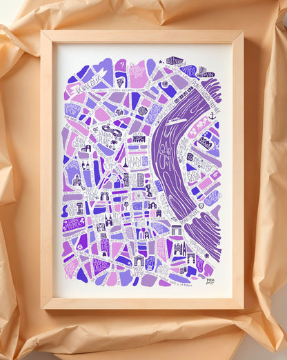 Poster "Bordeaux mauve"