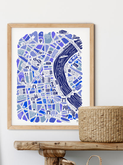 Poster "Bordeaux bleu"