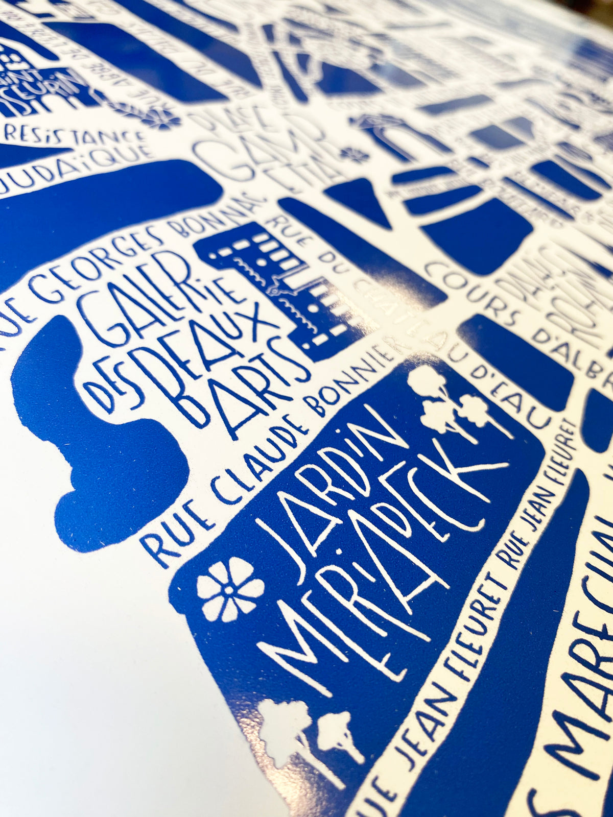 POSTER "Bordeaux" Bleu