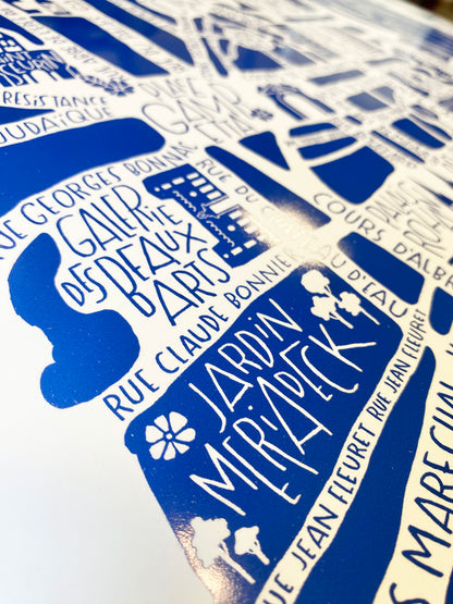 POSTER "Bordeaux" Bleu