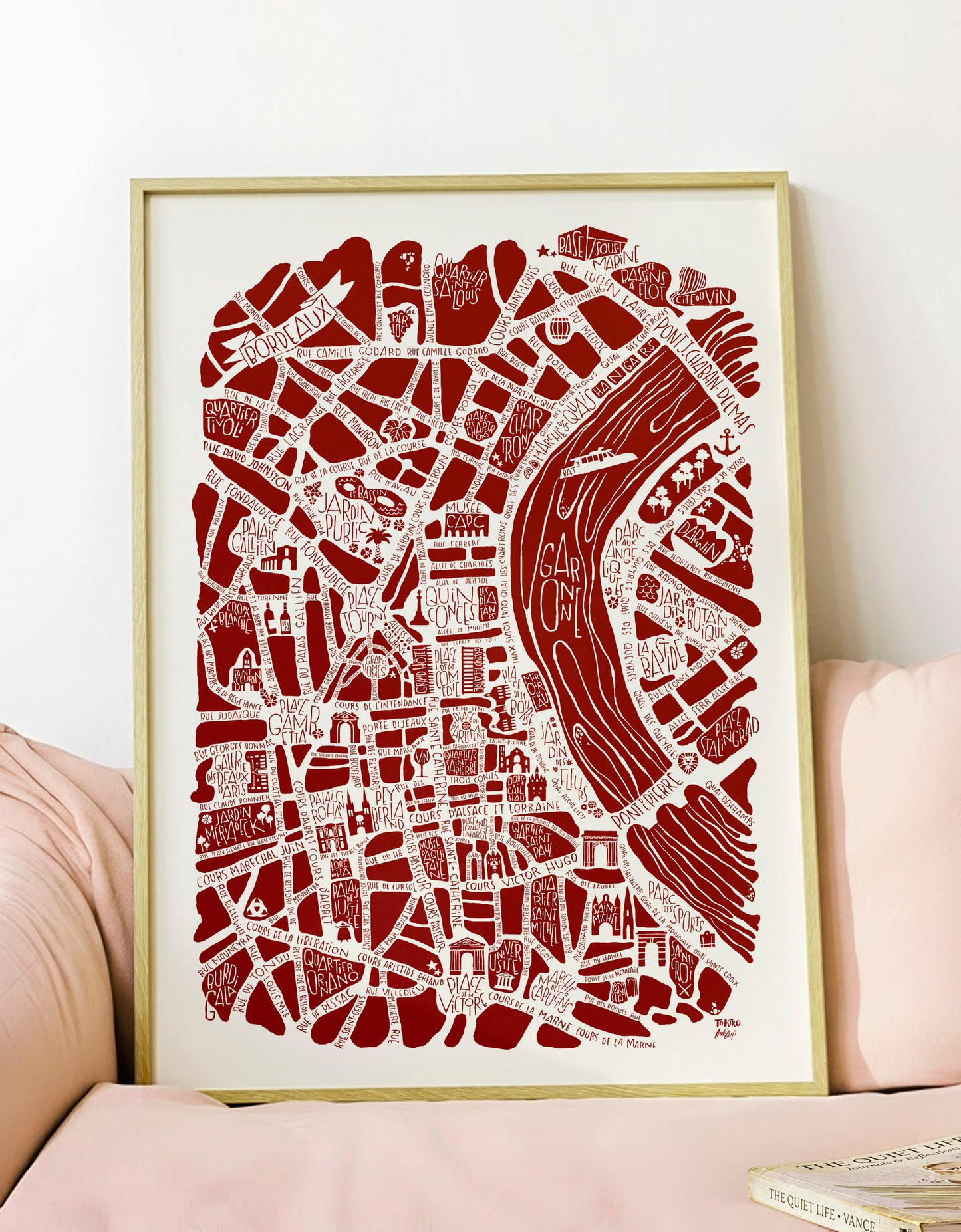 POSTER "Bordeaux rouge"