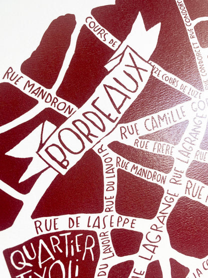POSTER "Bordeaux rouge"