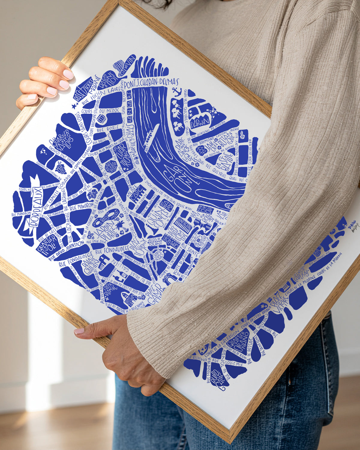 POSTER "Bordeaux" Bleu