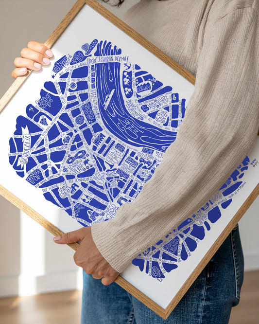 POSTER "Bordeaux" Bleu