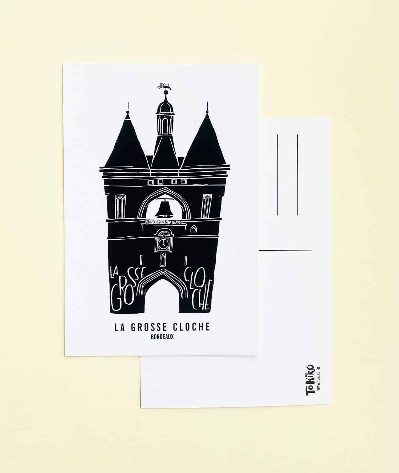 Carte postale La grosse cloche à Bordeaux par Tokiko