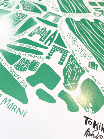 POSTER "Bordeaux" vert