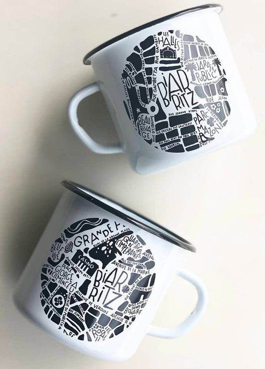 Mug émaillé de Biarritz. Tokiko