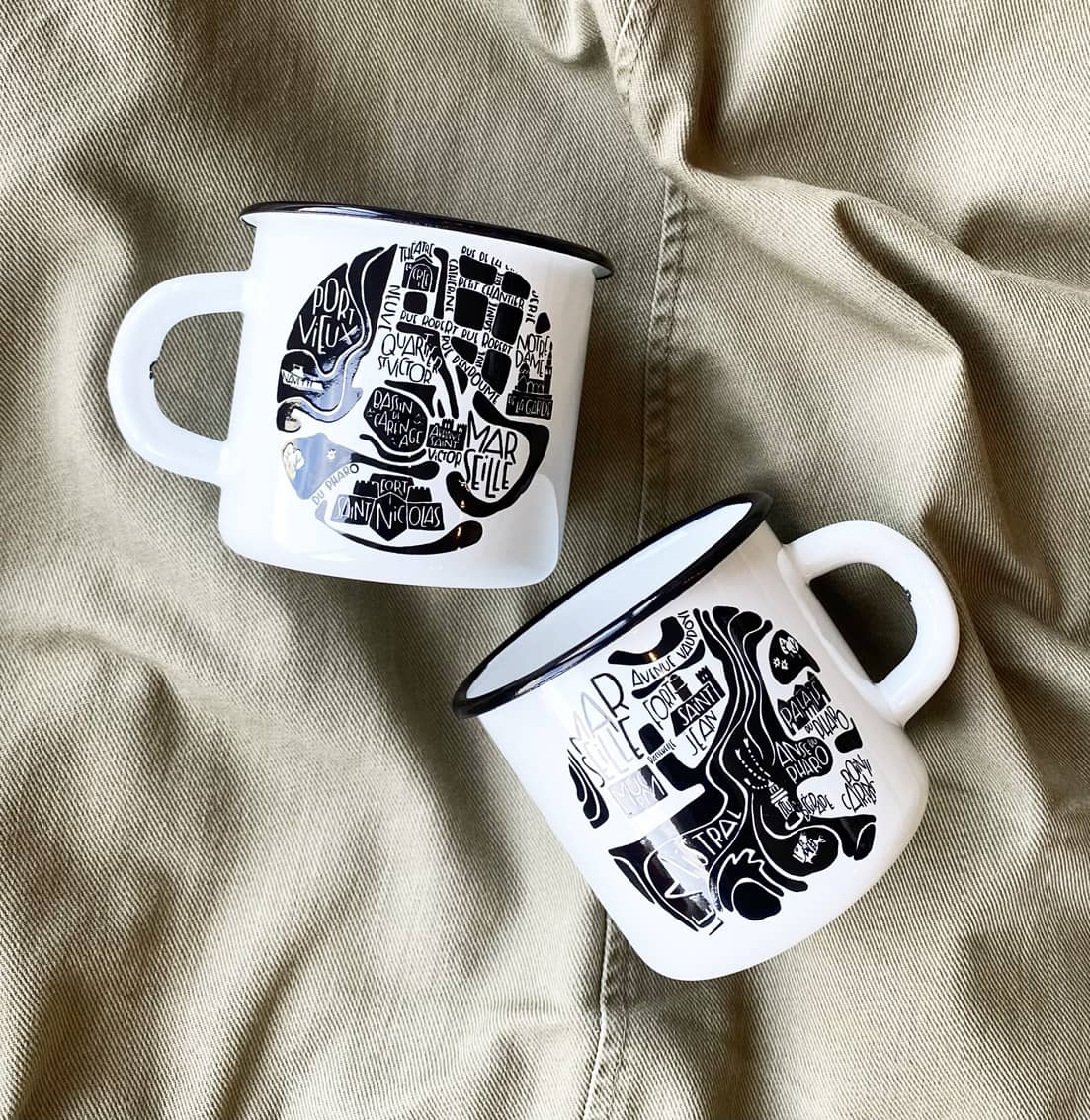 mug émaillé Marseille par Tokiko