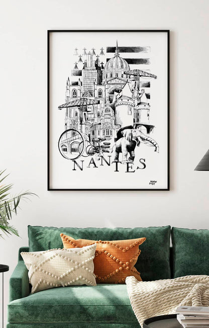 POSTER "Nantes - la Ville"