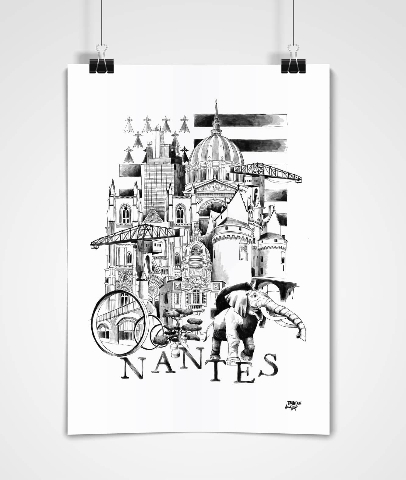 POSTER "Nantes - la Ville"