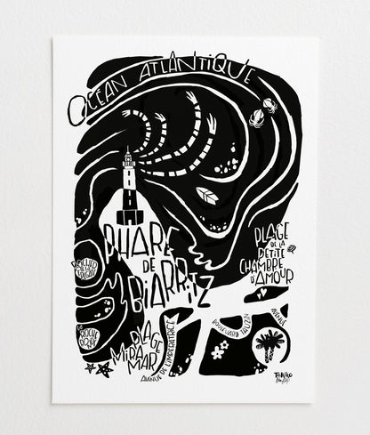 Affiche Phare de Biarritz