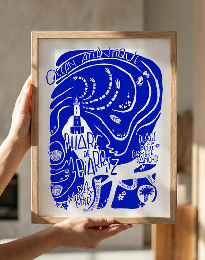 Affiche Phare de Biarritz