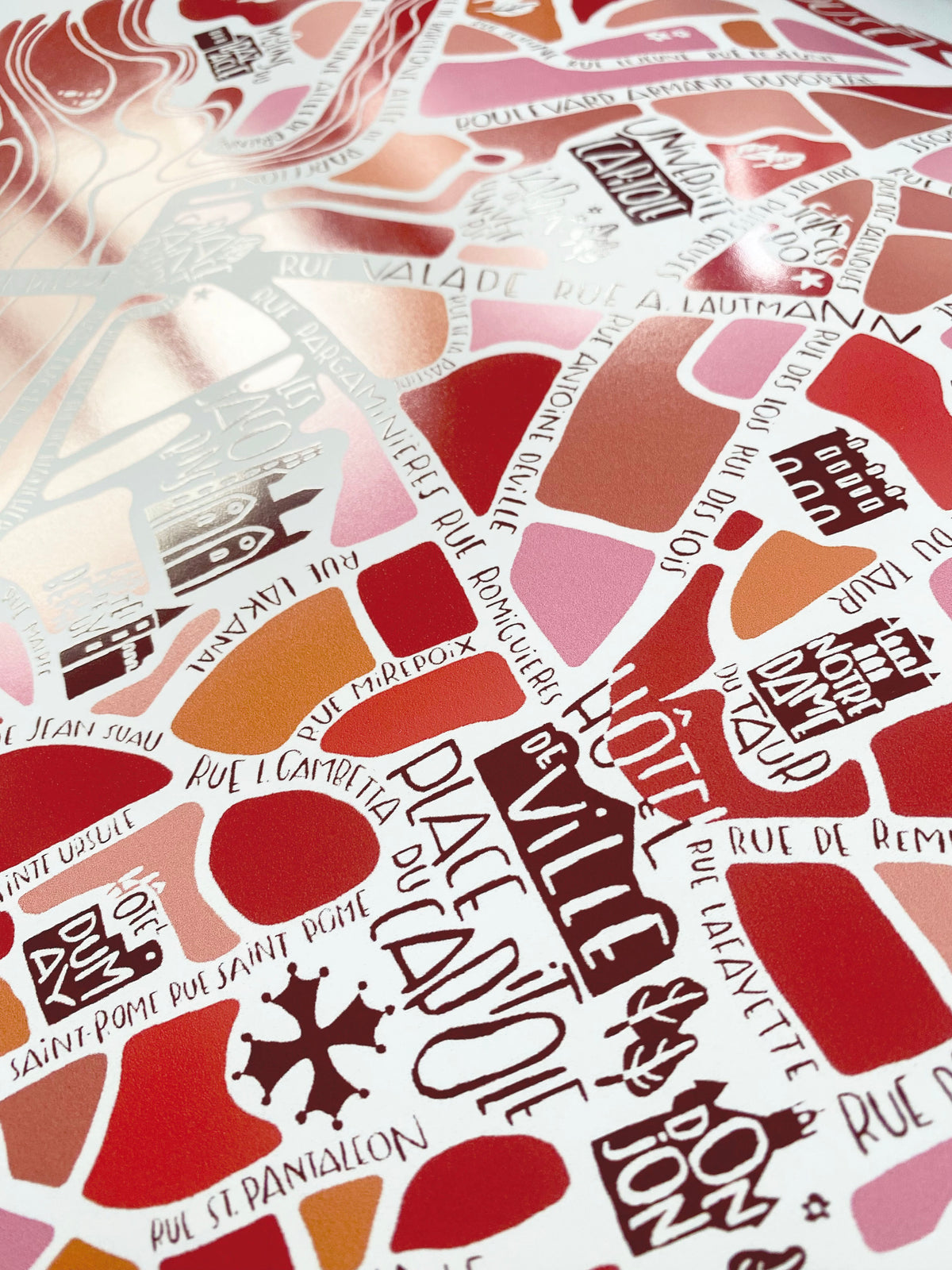 POSTER "Toulouse" camaïeu rose